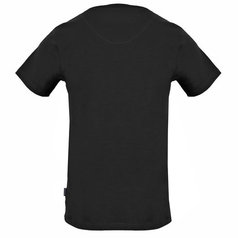 Aquascutum Distorted Logo Black T Shirt - Style Centre Wholesale